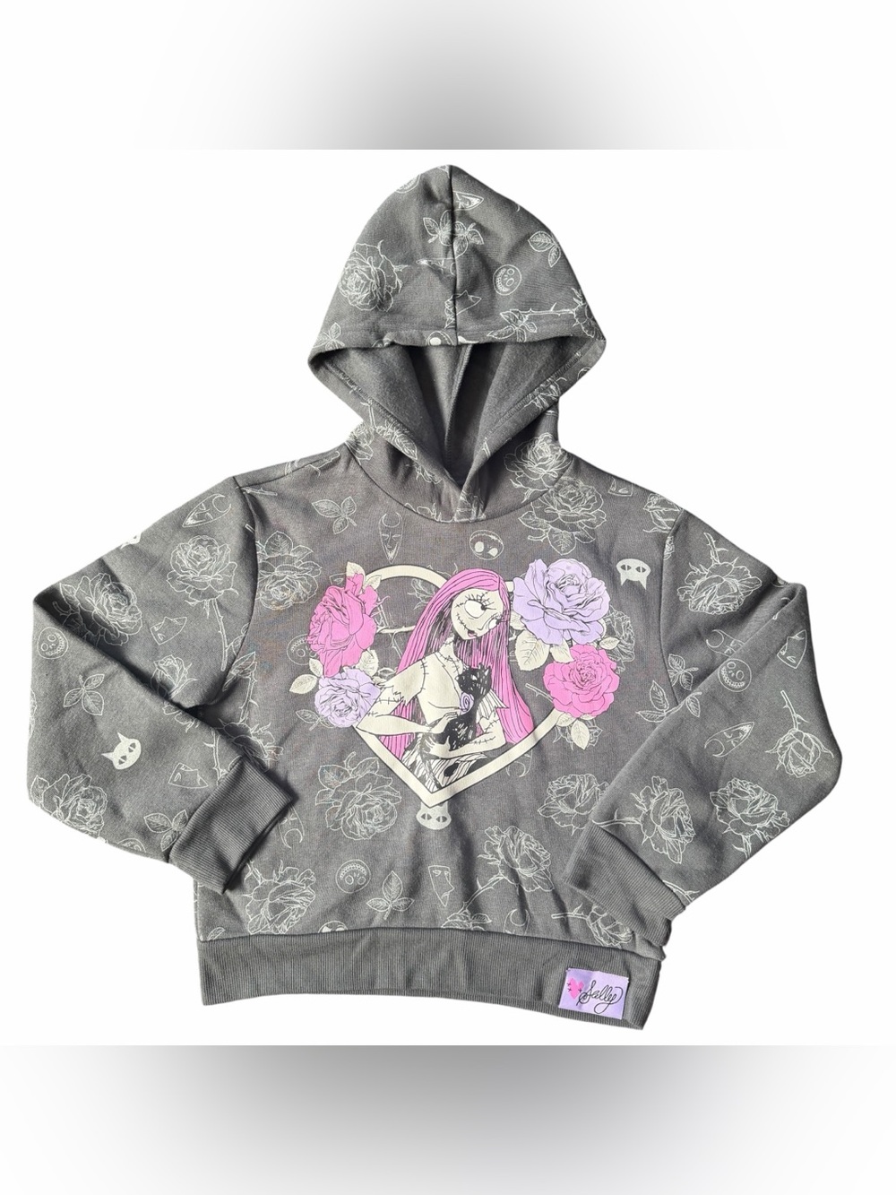 Disney Nightmare Before Christmas Sally Girls Hoodie Size 8 NWT